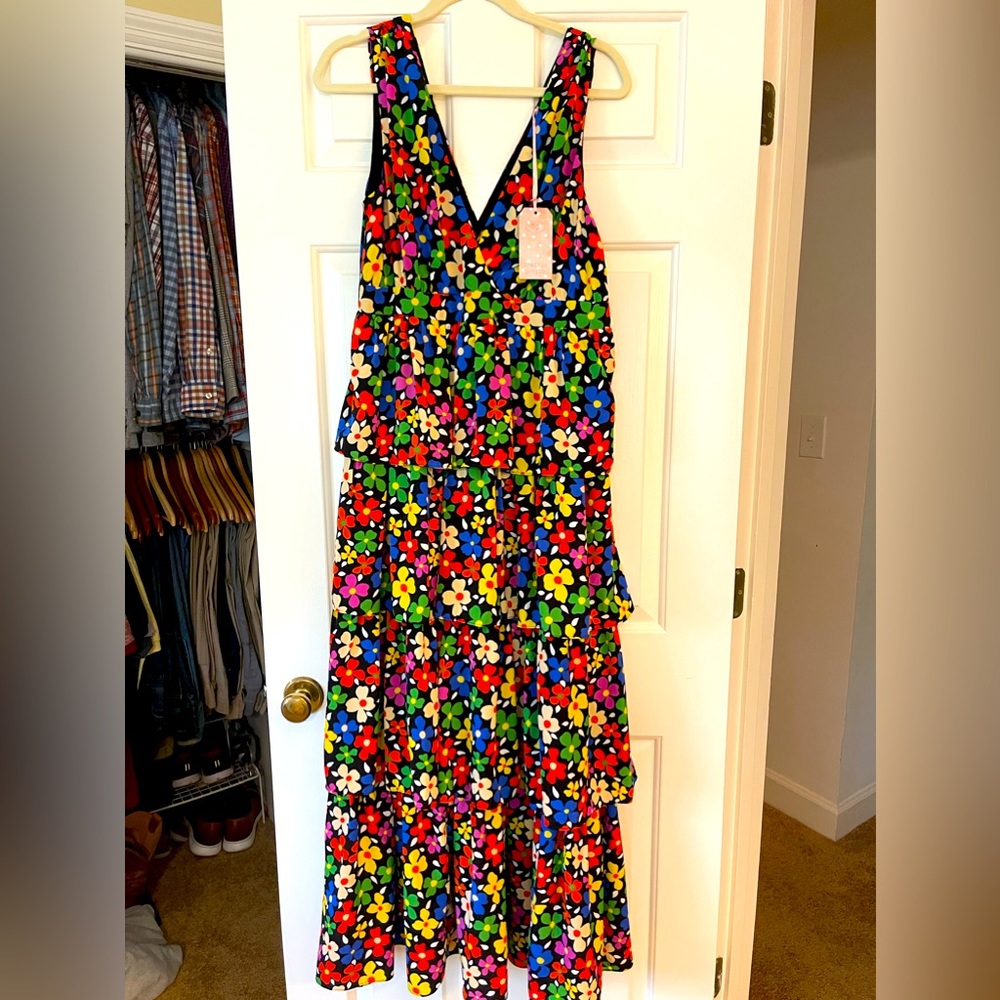 Traffic People - Mia flower pop maxi dress